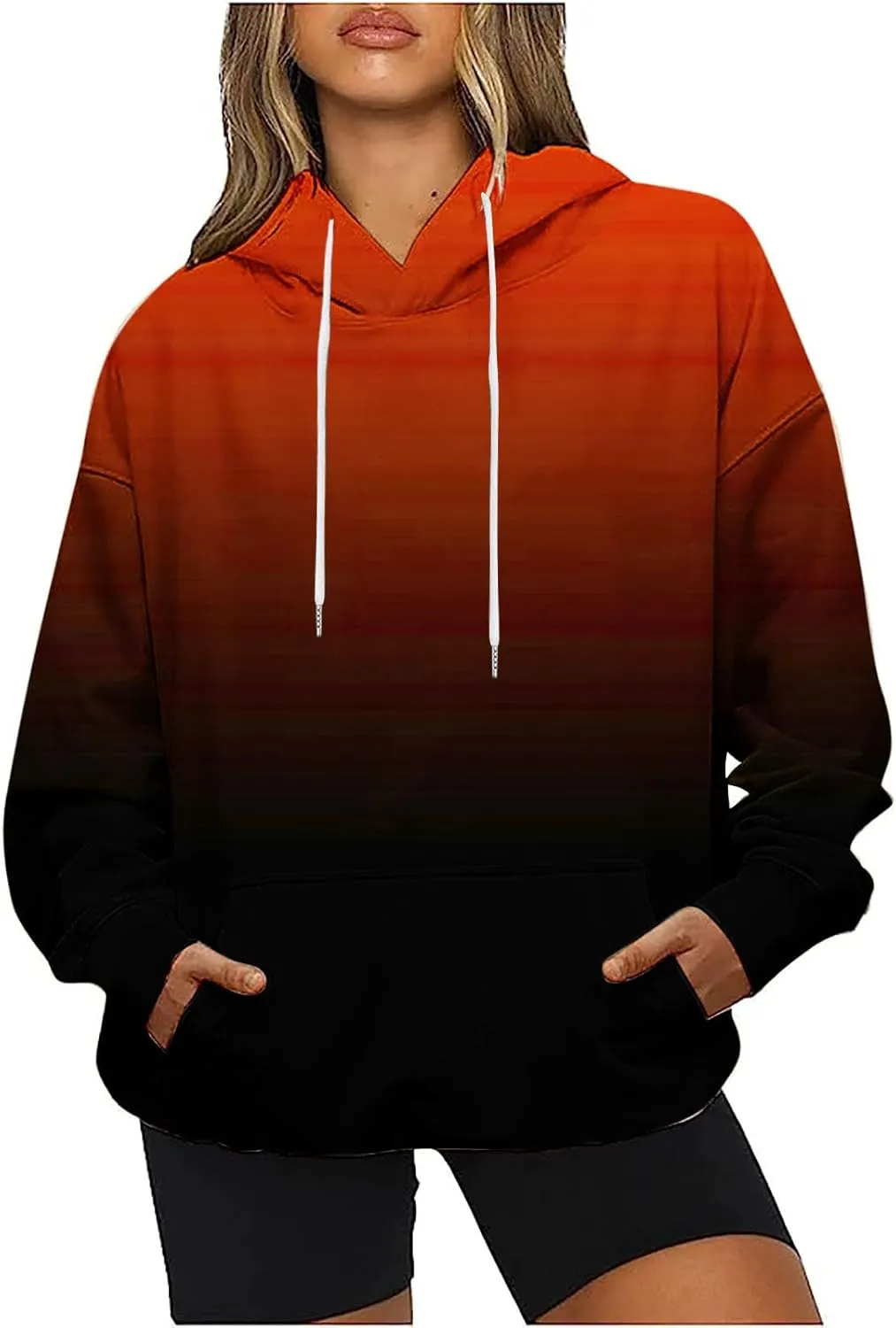 Womens Oversized Hoodies Tie Dye Hooded Sweatshirts Casual Comfy Sweater Pullover With Pockets Fall Winter Outfits