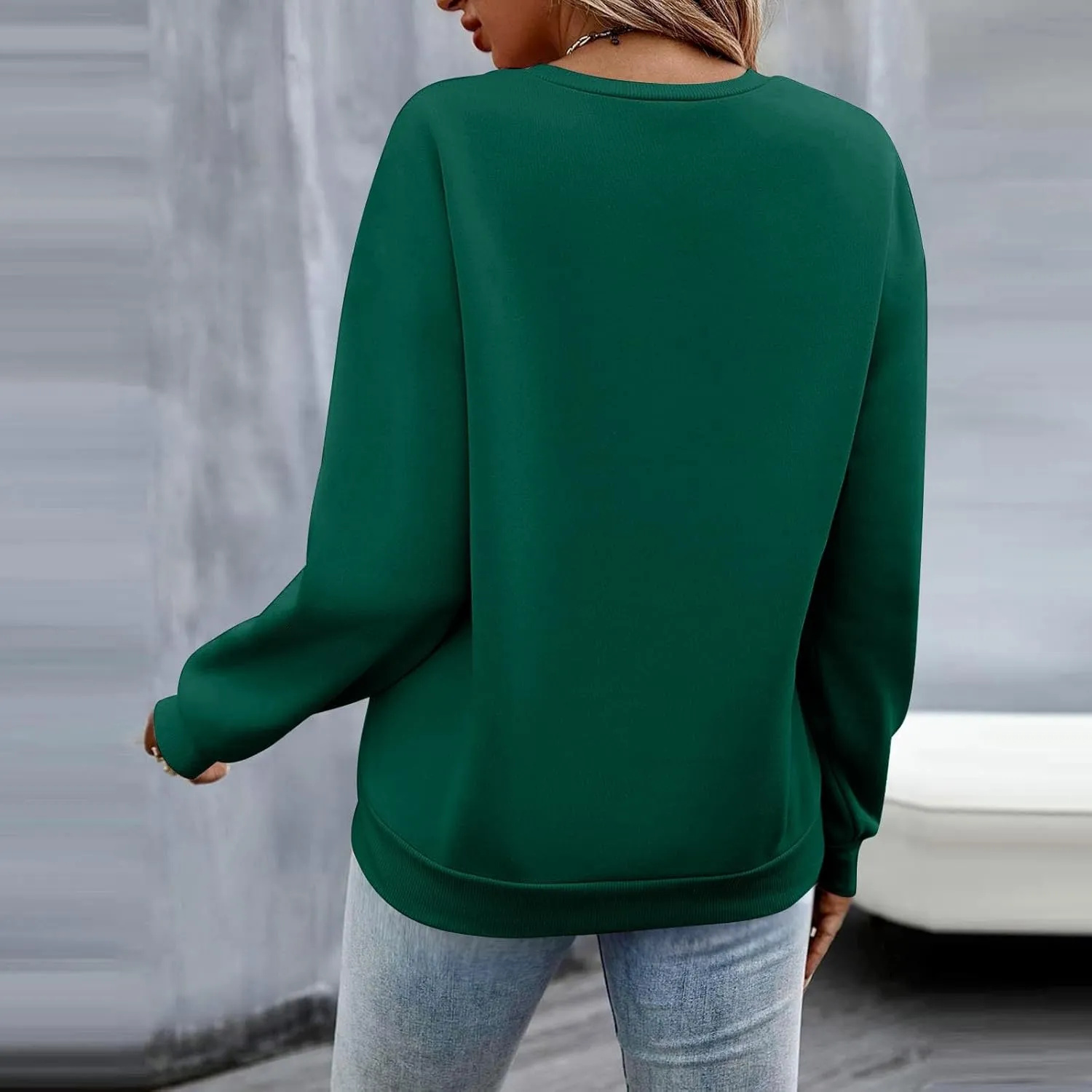 Womens Oversized Sweatshirts Cute Crewneck Long Sleeve Fleece Pullover Tops Winter Outfits Fashion Clothes 2024