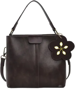 Women's Quilted Flowers Crossbody Bags and Handbags,Female Purses Versatile Bucket Bags Tote Bags Shoulder Bags Black