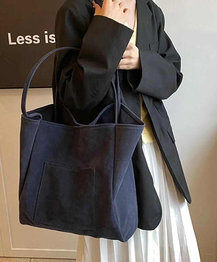 Women's Retro Large Tote Bags Leather Slouchy Bag Hobo Handbag Suede Purse PU Bag Work Office Handbag 2024