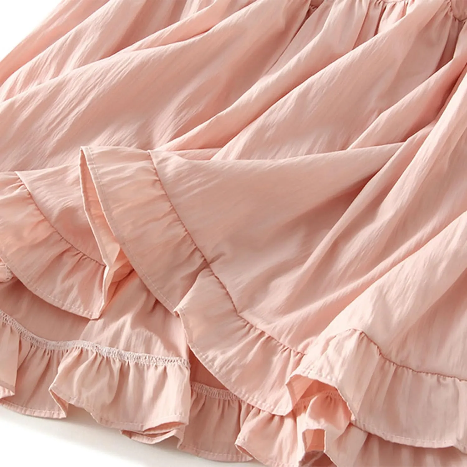 Women's Tiered Pleated Midi Skirt Summer High Waist Flowy A-Line Skirts Bohemian Ruffle Casual Vacation Beach Skirt