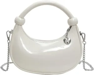 Women's Trendy Vegan Leather Dumpling Bag Love Pendant Handbag Casual Commuter Travel Cross Body Bag 2025