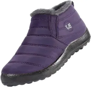 Women's Winter Boots Wide Width Adults Lined Snow Boots for Women Warm Fur Lined Barefoot Shoes Grounded Footwear Hiking Womens Fall Shoes Men's Winter Booties