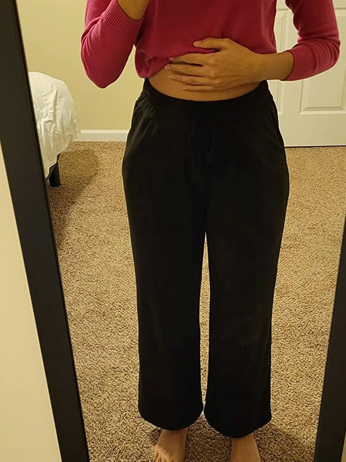 Womens Yoga Sweatpants Wide Leg High Waisted Drawstring Casual Workout Lounge Pajamas Pants with Pockets