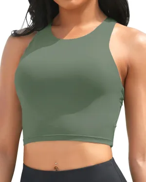 Yonique Women High Waisted Bikini Two Piece Swimsuit Crop Bathing Suits Sporty Swimwear Bikini Set
