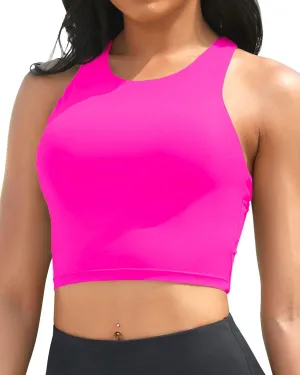 Yonique Women High Waisted Bikini Two Piece Swimsuit Crop Bathing Suits Sporty Swimwear Bikini Set