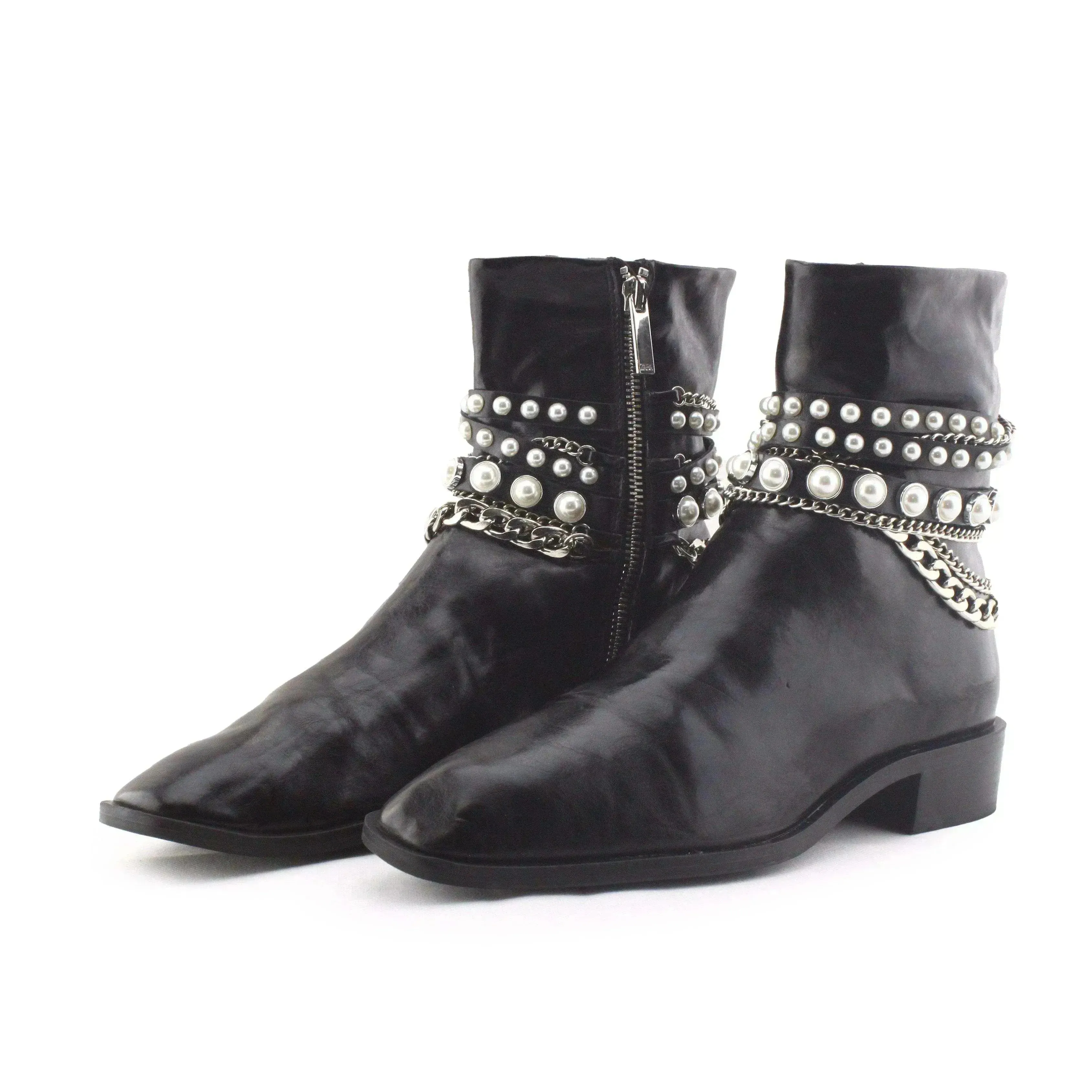 Zara Zipper Chelsea Boots | 100% Authentic Leather