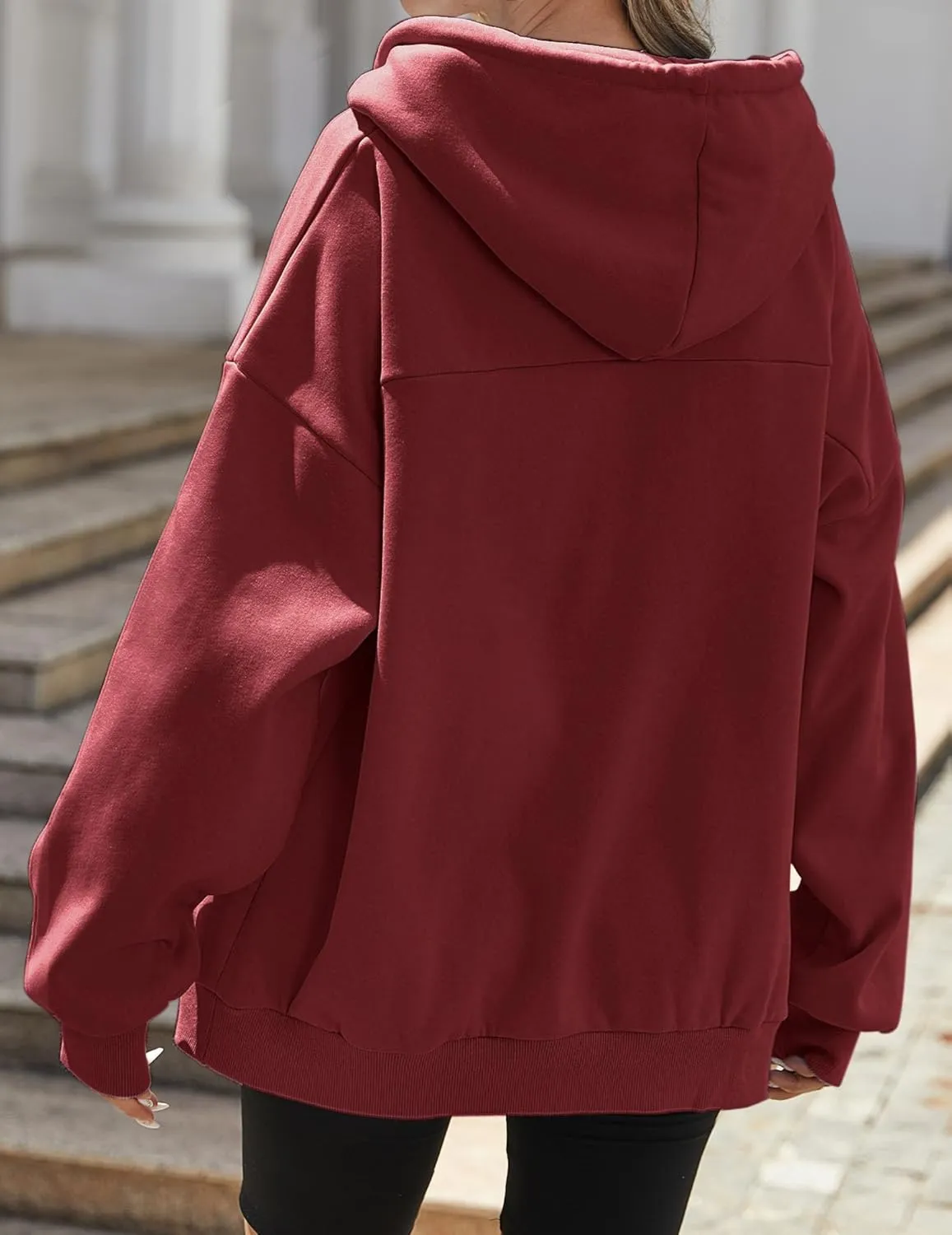 Zeagoo Women's Oversized Zip Up Hoodies Fleece Jacket Casual 2025 Fall Winter Sweatshirts Y2K Hoodies