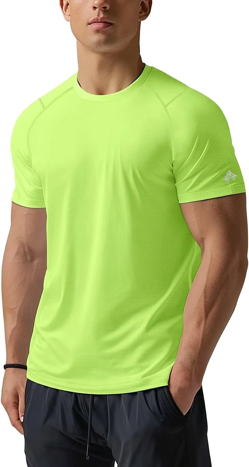 Zengjo Mens Athletic Shirts Short Sleeve Quick Dry Gym Workout Running Exercise T-Shirt Moisture Wikcing Sports Tee Top