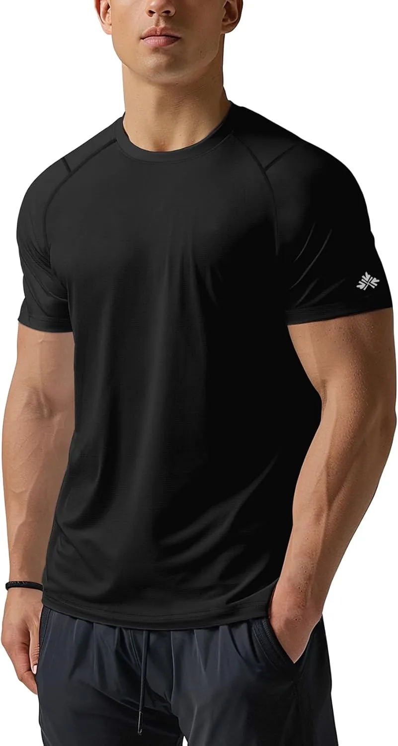 Zengjo Mens Athletic Shirts Short Sleeve Quick Dry Gym Workout Running Exercise T-Shirt Moisture Wikcing Sports Tee Top