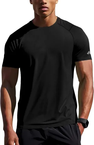 Zengjo Mens Athletic Shirts Short Sleeve Quick Dry Gym Workout Running Exercise T-Shirt Moisture Wikcing Sports Tee Top